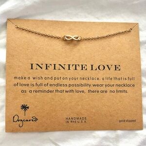 Infinite Love gold dipped necklace by Dogeard wedding love forever delicate